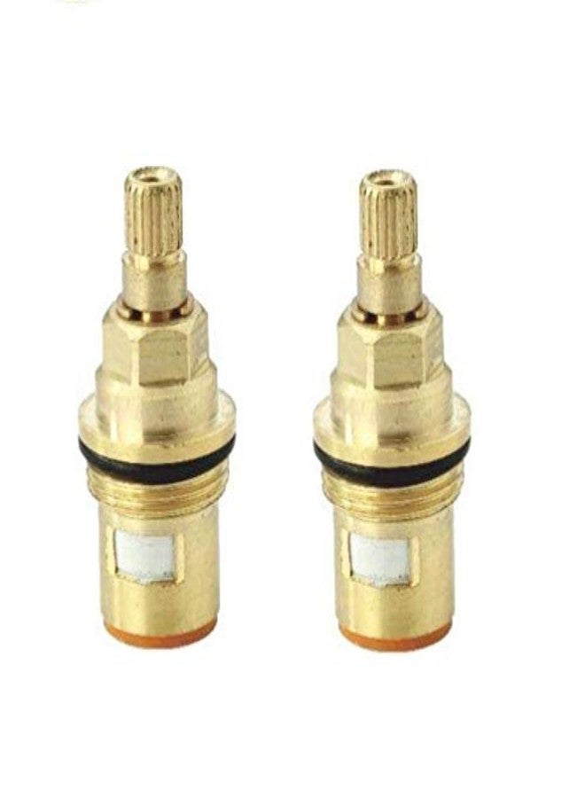 NEW WARE Brass Ceramic Disc Cartridge Ess Trend Type 1/2 Inch | Quarter Turn Faucet Valve for Hot & Cold Taps | Pack of 2 - Image 1